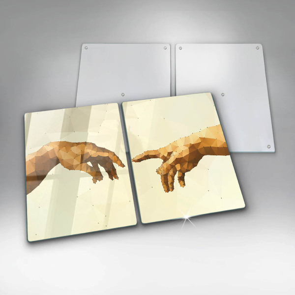 Üveg vágódeszka Ádám kezeinek teremtése