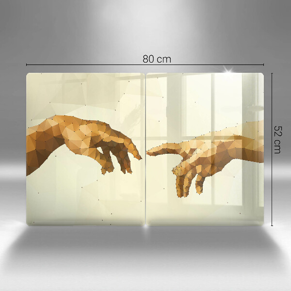 Üveg vágódeszka Ádám kezeinek teremtése