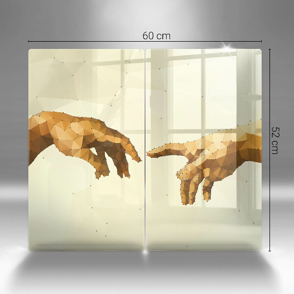 Üveg vágódeszka Ádám kezeinek teremtése