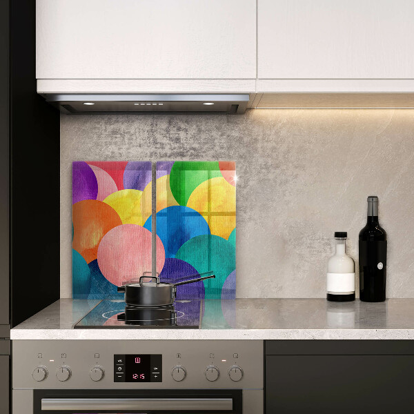 Üveg vágódeszka Színes körök