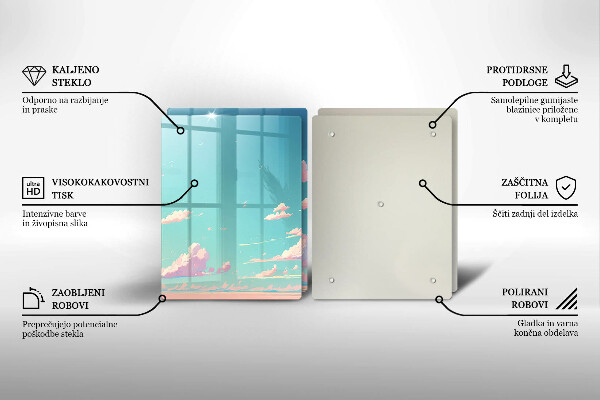 Üveg vágódeszka Mesebeli mennyország