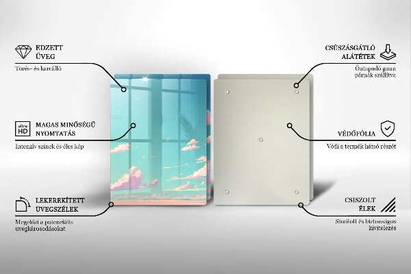 Üveg vágódeszka Mesebeli mennyország