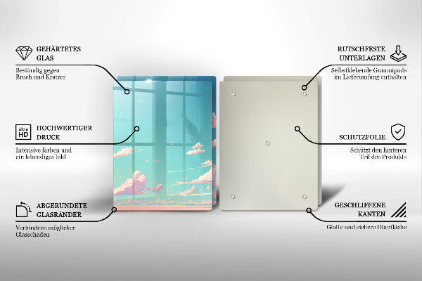 Üveg vágódeszka Mesebeli mennyország