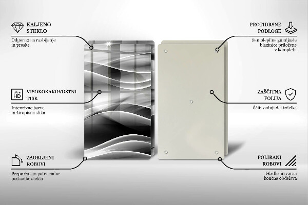 Üveg vágódeszka Absztrakt füstvonalak