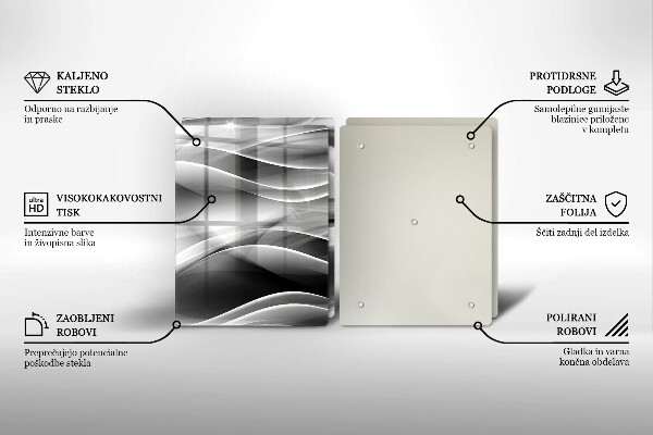 Üveg vágódeszka Absztrakt füstvonalak