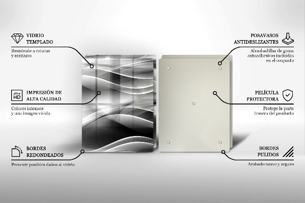 Üveg vágódeszka Absztrakt füstvonalak