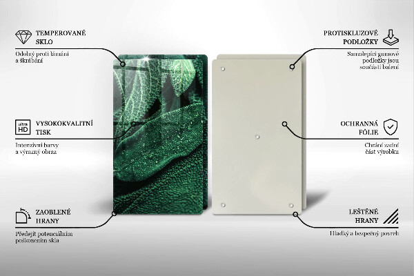 Üveg vágódeszka A növény levelei