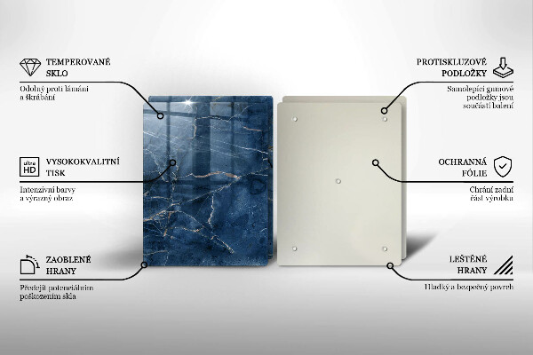 Üveg vágódeszka Márvány kő textúra