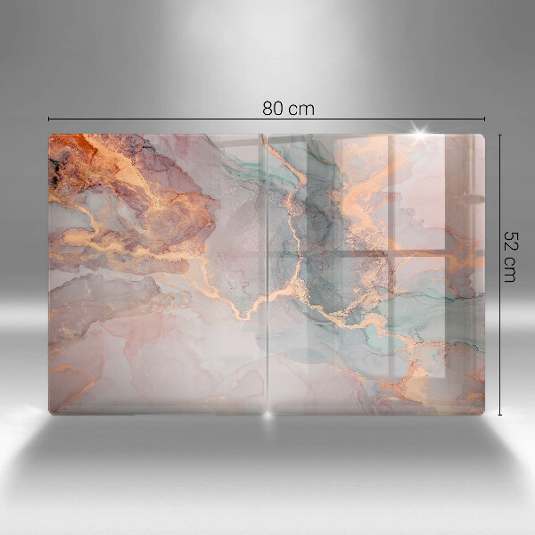 Üveg vágódeszka Márvány arannyal