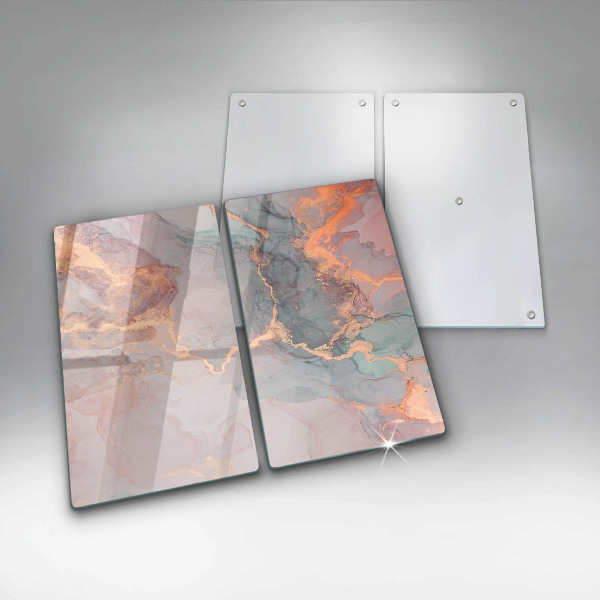 Üveg vágódeszka Márvány arannyal