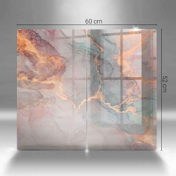 Üveg vágódeszka Márvány arannyal