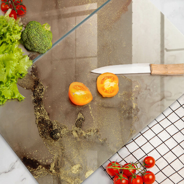 Üveg vágódeszka Arany absztrakció