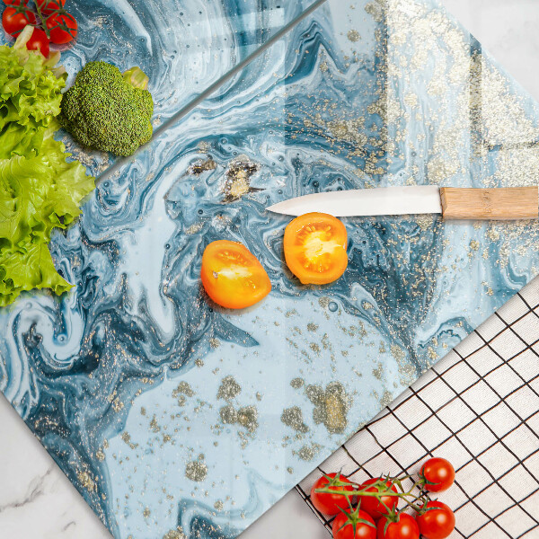 Üveg vágódeszka Szerkezete arannyal