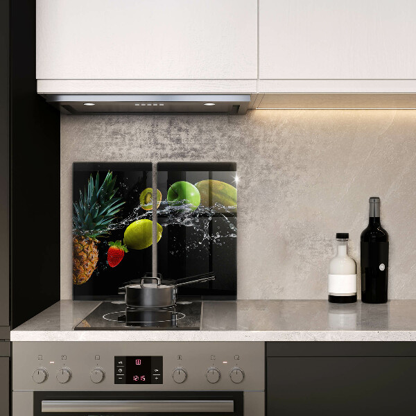 Üveg vágódeszka Gyümölcsök vízben