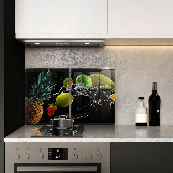 Üveg vágódeszka Gyümölcsök vízben