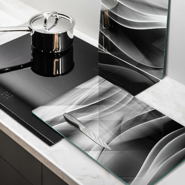 Üveg vágódeszka Absztrakciós finom vonalak