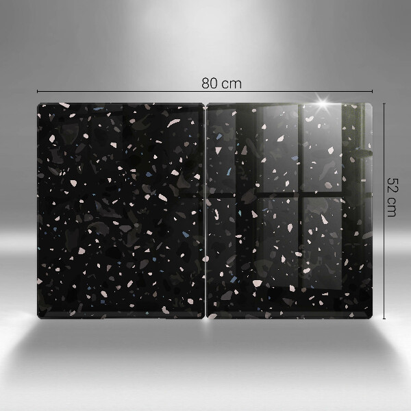 Üveg vágódeszka Sötét kőedény