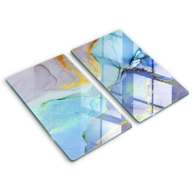 Üveg vágódeszka Repedt arany kő