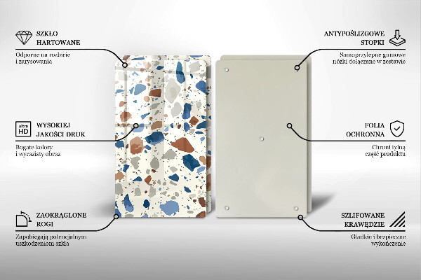 Üveg vágódeszka Dekoratív kőedény