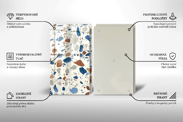 Üveg vágódeszka Dekoratív kőedény