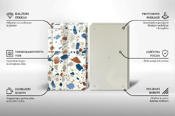 Üveg vágódeszka Dekoratív kőedény