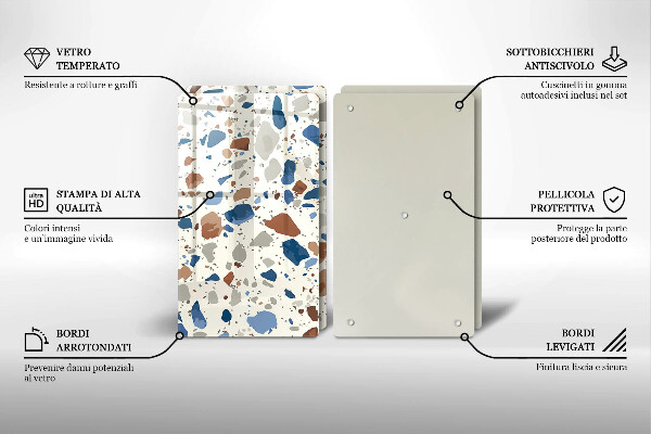 Üveg vágódeszka Dekoratív kőedény