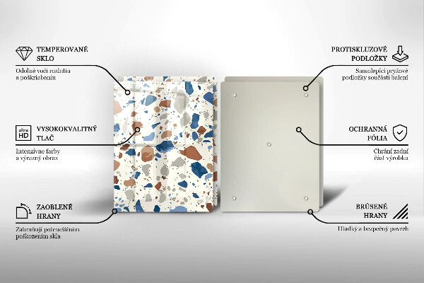 Üveg vágódeszka Dekoratív kőedény