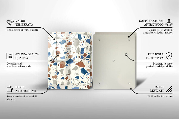 Üveg vágódeszka Dekoratív kőedény