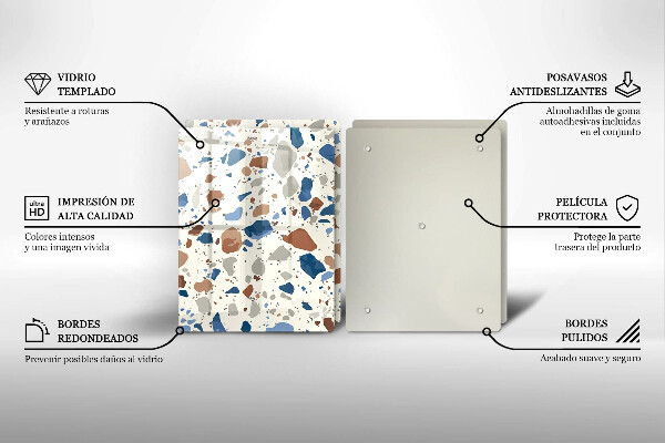 Üveg vágódeszka Dekoratív kőedény