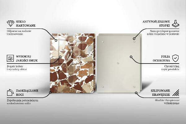 Üveg vágódeszka Kő díszítő foltok