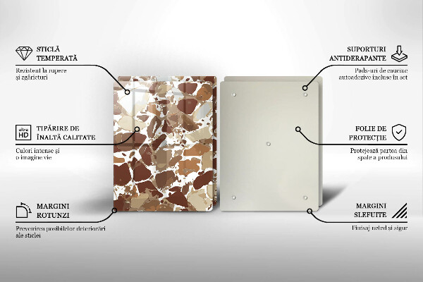 Üveg vágódeszka Kő díszítő foltok