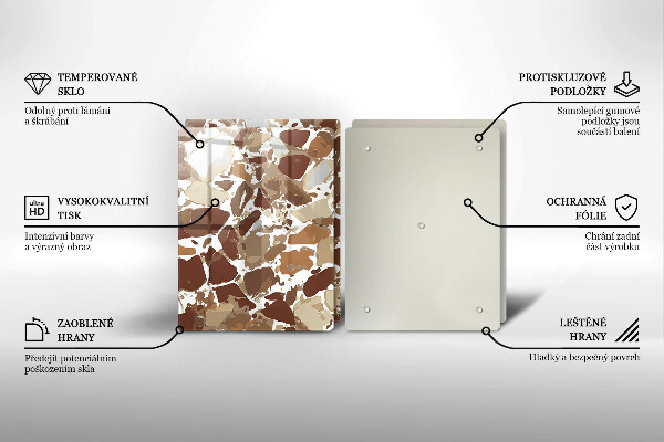 Üveg vágódeszka Kő díszítő foltok