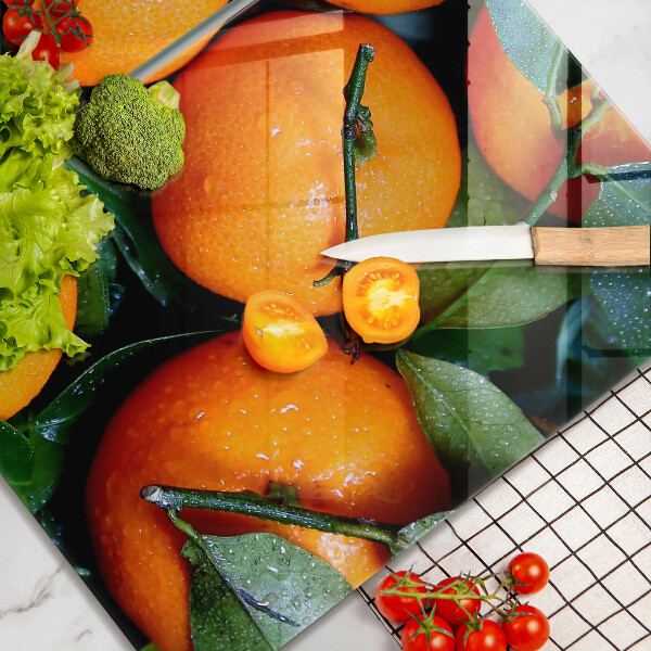 Üveg vágódeszka Narancs gyümölcs