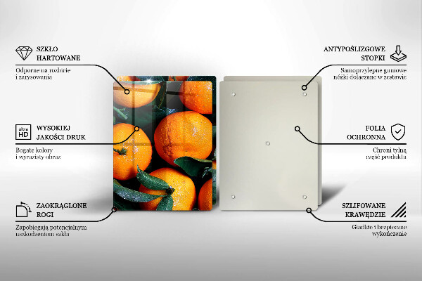 Üveg vágódeszka Narancs gyümölcs