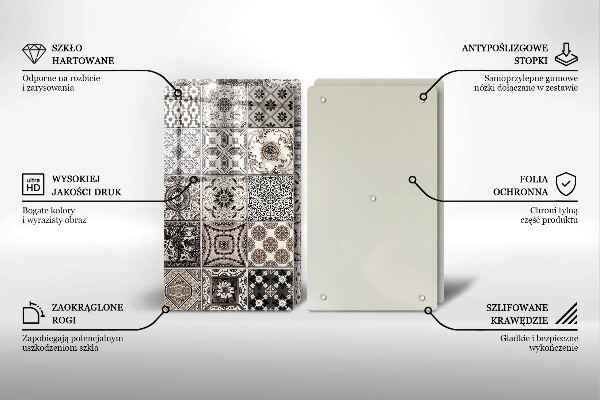 Üveg vágódeszka Dekoratív csempe