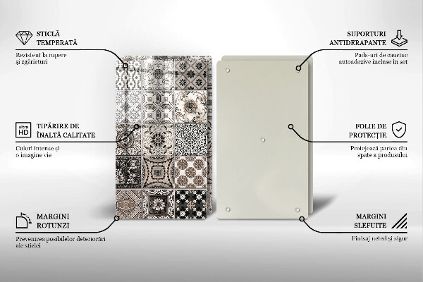 Üveg vágódeszka Dekoratív csempe