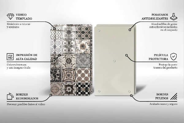 Üveg vágódeszka Dekoratív csempe