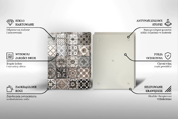 Üveg vágódeszka Dekoratív csempe