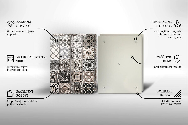 Üveg vágódeszka Dekoratív csempe