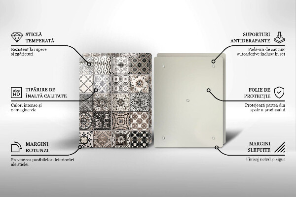 Üveg vágódeszka Dekoratív csempe