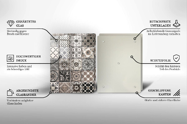 Üveg vágódeszka Dekoratív csempe