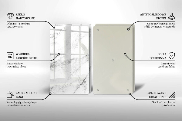 Üveg vágódeszka Elegáns márvány textúra