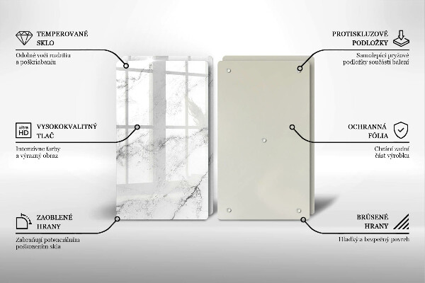 Üveg vágódeszka Elegáns márvány textúra