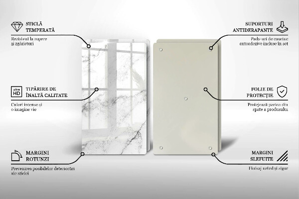 Üveg vágódeszka Elegáns márvány textúra