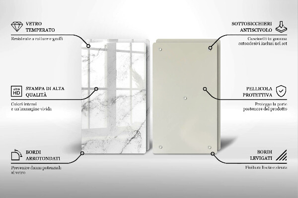 Üveg vágódeszka Elegáns márvány textúra