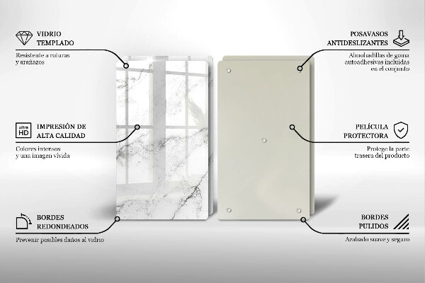 Üveg vágódeszka Elegáns márvány textúra