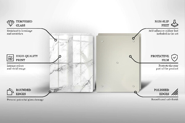 Üveg vágódeszka Elegáns márvány textúra