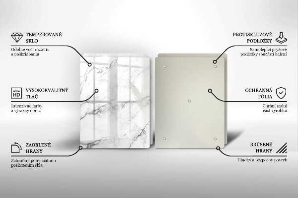 Üveg vágódeszka Elegáns márvány textúra