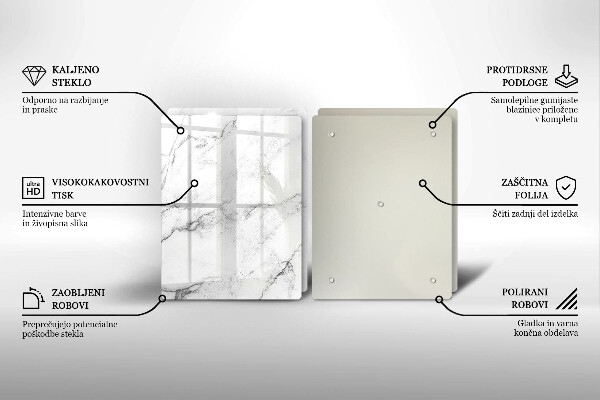 Üveg vágódeszka Elegáns márvány textúra