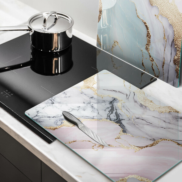 Üveg vágódeszka Pasztell márvány